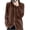 Coffee, variant on Women's Cotton Blend Knit Zip Up Hoodie Sweater Jacket Long Sleeve Drawstring Hooded Lightweight Cardigans for Fall Winter Travel Daily Outfits, Blue, L