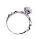 thumbnail image 5 of Anillo de moissanita de plata esterlina s925 con forma de corazón y forma de rosa con forma de flor, anillo redondo con seis garras para boda, 5 of 5