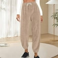 thumbnail image 2 of Posijego Womens Fleece Joggers Drawstring Elastic Waist Fuzzy Pajama Pants Women's Pj Lounge Pants, 2 of 6