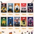 thumbnail image 5 of sixwipe 100 Pcs Halloween Goodie Bags with Handles, Ghost Pumpkin Happy Halloween Treat Bags, Trick or Treat Gift Bag Bulk, Plastic Halloween Tote Candy Goody Favor Bags for Kids, 5 of 8