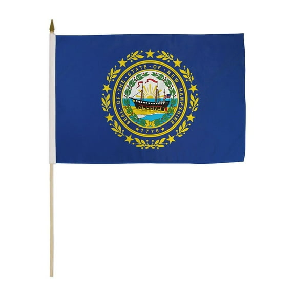 New Hampshire 12x18in Stick Flag