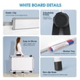 thumbnail image 2 of MaxGear 36" x 24" Magnetic Portable Dry Erase Easel Whiteboard - Height Adjustable Tripod Stand, 2 of 6