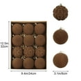 thumbnail image 4 of RICHMJ 12 Pcs Velvet Christmas Balls Flocked Christmas Tree Ornaments Plastic Balls Xmas Decorative Hanging Ornaments Christmas Tree Decoration 3.15 Inch(Brown), 4 of 10