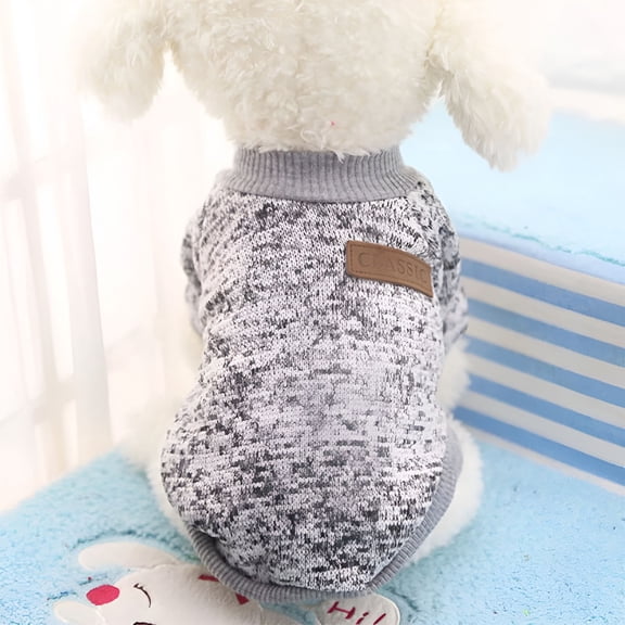 GASTROPOD Pet Dog Classic Knitwear Sweater Fleece Coat Soft Thickening Warm Pup Dogs Shirt Winter Pet Dog Cat Clothes Soft Puppy Costumes Clothing for Small Dogs