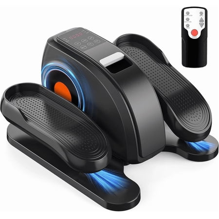 Under Desk Elliptical Machine – Portable Pedal Leg Exerciser with Magnetic & Water Resistance, 12 Programs, LED Display, Quiet Operation for Seniors & Home Office