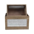 thumbnail image 2 of Set of 2 Brown and Gray Handcrafted Rectangular Storage Crates 16.25", 2 of 7