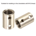 thumbnail image 5 of Uxcell M10 M4 Thread Sleeve Stud Pipe Connector Round Coupling Nut Nickle Color 4 Pack, 5 of 5