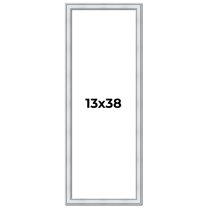 13x38 Frame Sterling Silver Solid Wood Picture Frame | 1.25 Inch Moulding Width | 0.75 Inch