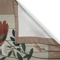 thumbnail image 3 of Ambesonne Rustic Kitchen Curtains, Modern Botanical Wild Floral, 55"x45", Warm Taupe Dark Blue Ruby, 3 of 3