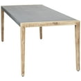 thumbnail image 6 of DecMode 79" x 30" Dark Gray Wood Outdoor Dining Table with Wood Legs, 1-Piece, 6 of 9