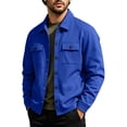 thumbnail image 3 of Yungyresw Casual Cargo Jacket Chest Flap Pockets Workwear Jacket Long Sleeve Slim Fit Shirt Jacket Comfortable for Outdoor Work Fishing, 3 of 9