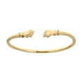 thumbnail image 2 of Better Jewelry Solid .925 Sterling Silver West Indian Fist Bangle, 1 piece, 2 of 5