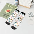 thumbnail image 5 of Salouo Cartoon Animals Pattern Unisex Middle Tube Socks,Middle-Finger Knee High Socks Over The Calf Tube Stocking Crew Stockings for Women and Men Tube Socks, 5 of 8