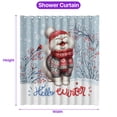 thumbnail image 5 of Hello Winter Persian Smiling in Red Scarf Hat Welcome Christmas Shower Curtain Cat Lover Kitten Owner Gifts Waterproof Bathroom Bathtub Curtain - 00017, 5 of 5