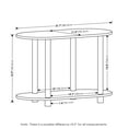 thumbnail image 2 of Furinno Turn-N-Tube No Tools Modern Oval Side Table, White/Virgin White, 2 of 5