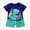 Blue, variant on NIEWTR Kids Toddler Baby Boy GirlsShort Sleeve T Shirt Elastic Waistband Casual Elastic Shorts 2PCS Outfit Set T-Shirt For 1t 2t 3t 4t 5t 6t Pajamas & Dailywear (Green,5-6 Years)
