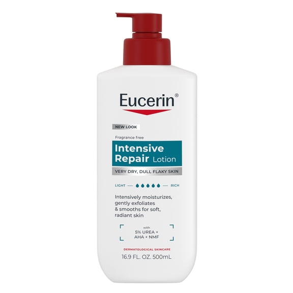 Eucerin Intensive Repair Body Lotion for Dry, Flaky Skin, 16.9 fl oz Pump Bottle