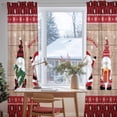 thumbnail image 3 of Christmas Santa Sheer Curtains 96 Inches Long, Xmas Tree Gnomes Snowflake Red Plaid Wood Light Filtering Window Curtains for Living Room, Rod Pocket Voile Sheer Curtain Drapes, 52"Wx96"L, 2 Panels, 3 of 9