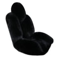 thumbnail image 1 of Funda de asiento de coche de felpa, protector de asiento delantero de coche, cojín para coche Negro, 1 of 5