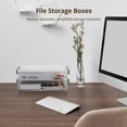 thumbnail image 3 of 2PCS Portable Project Cases, Plastic File Storage Box with Lids, Stackable Transparent Containers for File Stationery Photo Documents with Snap-Type Latch, 14.4" x 9.3" x 2.6", 3 of 7