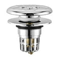 thumbnail image 2 of Clearance Hardware adapter under $5,Up Bathtub Stopper Drain 2 In 1 Brass Core Hair Catcher Strainer Bathroom Easy Installation Brass Core Wash Basin Plug Drain For 1.3" To 1.57" Hole 2PC, 2 of 6