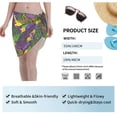 thumbnail image 7 of Disketp Mardi Gras7 Women Swimsuit Cover Up Short Chiffon Summer Beach Sarong Bikini Wrap Skirt Bathing Suit, 7 of 7