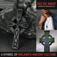 thumbnail image 6 of FaithHeart Celtic Knot Cross Rune Necklace for Men Stainless Steel Nordic Viking Mythology Rune Black Jewelry Gifts for Father Son Friends Valentine's Day, 6 of 10
