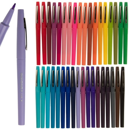 Paper Mate (36 Pack) Felt Tip Pens Assorted Colors Papermate Flair Pens Medium Point Bulk Pen Set