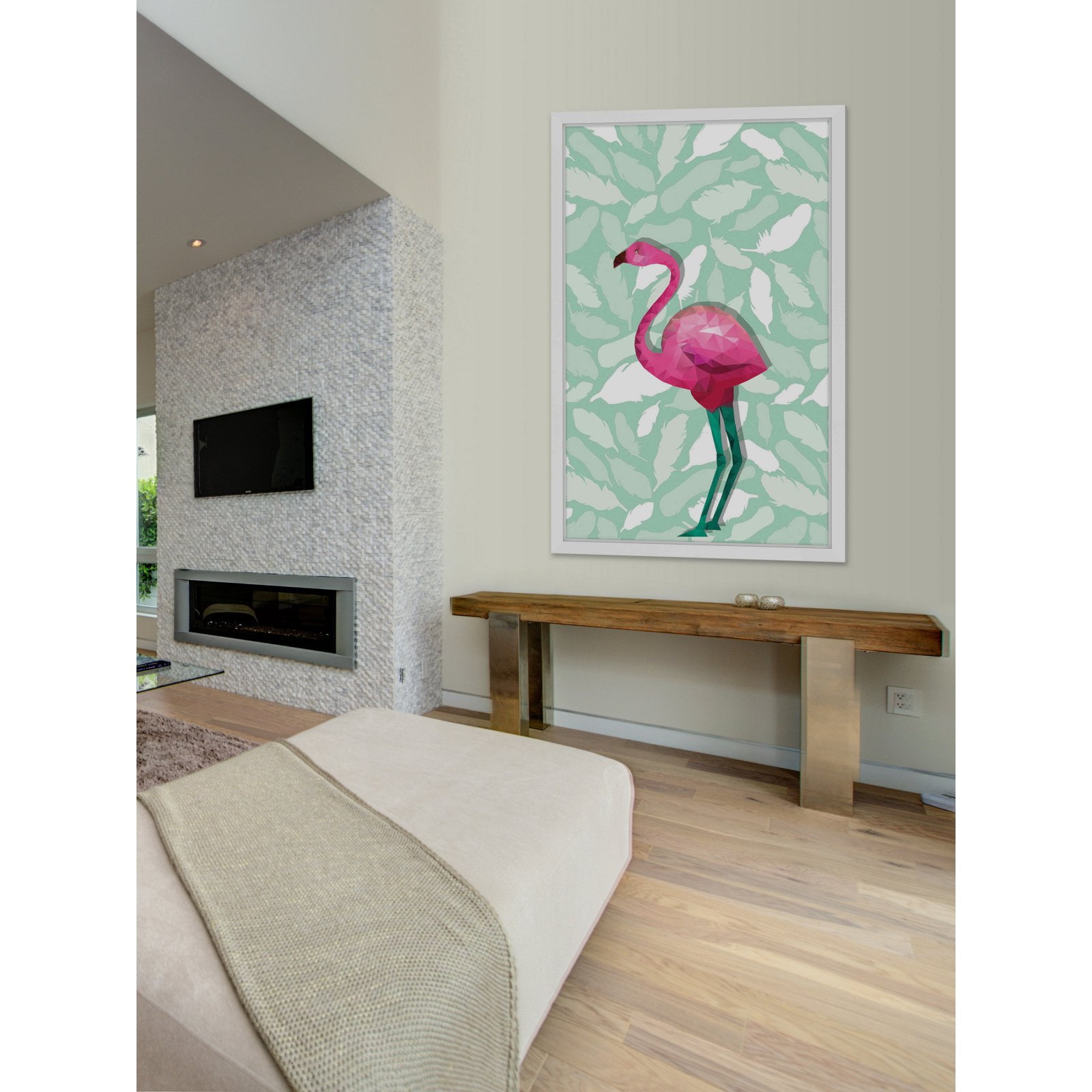 Marmont Hill "Fuchsia Flamingo" Framed Painting Print