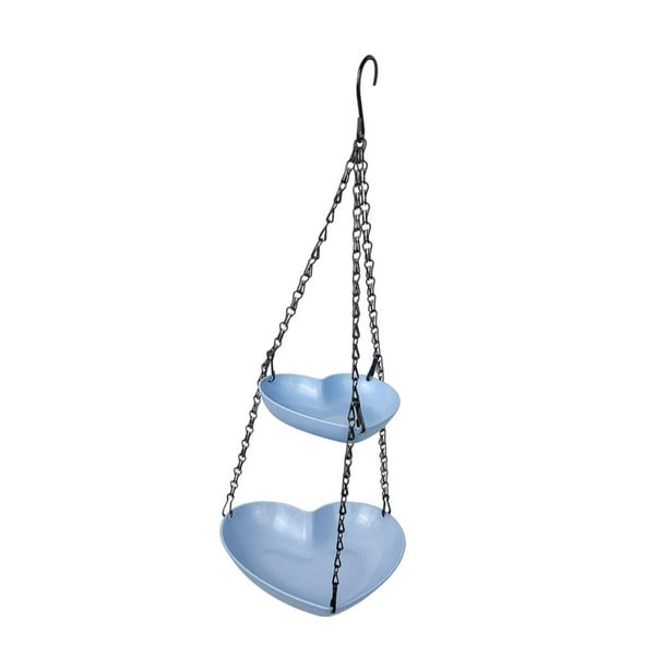 Hanging Birdfeeder creativo Regalos ideales Bath para el patio del porche del balcón Azul