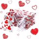 thumbnail image 1 of 80 bolsas de organza con forma de corazón para dulces, para joyería, de 8 x 10 cm, con cordón, para empaquetar joyas, San Valentín, bodas, festivales, fiestas, etc., 1 of 5
