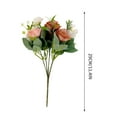 thumbnail image 3 of XiYing Artificial Silk Flower Arrangement, Camellia and Rose Bouquet for Home Decor, Wedding Centerpiece, Vase Filler, 1-Piece, 3 of 5