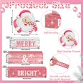 thumbnail image 4 of Set de Papá Noel rosa Geelin para decoración navideña de mesa de madera, 4 piezas, 4 of 6