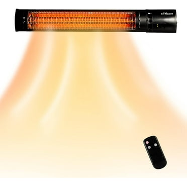 Wall Mounted Heater, 750W/1500W Electric Patio Heater with Remote Control, Hanging Heater w/Waterproof IP65, Infrared Heater for Garage, Outdoor or Indoor Use