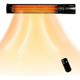 New Arrival Outdoor Patio Heater, ZOKOP US PHW-1500CR 1500W Wall Terrace Heater with Remote Control / First Gear / Fake Firewood / Single Color / 1 Quartz Tube Black for Patio, Garage New Arrival Outdoor Patio Heater, ZOKOP US PHW-1500CR 1500W Wall Terrace Heater with Remote Control / First Gear / Fake Firewood / Single Color / 1 Quartz Tube Black for Patio, Garage