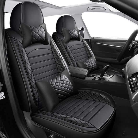 Car 5-Seat Covers Front & Rear Full Set for Buick Envision 2016-2025 Faux Leather Seat Cushion Protector Waterproof