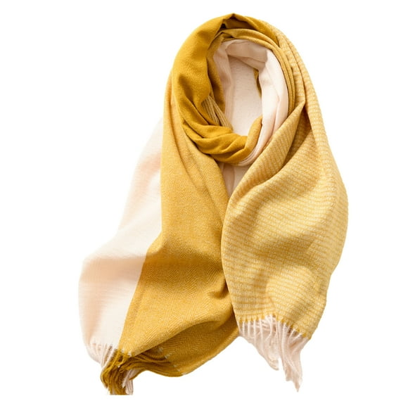 Bufanda de cachemira para mujer para otoño e invierno: bufandas ligeras para mujer, chales y envolturas grandes y suaves de dos tonos