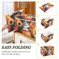 thumbnail image 4 of Cute Fall Cat and Pumpkin Large Storage Bins with Linen Collapsible Lid Storage Box 16.7 x 12.6 x 11.8in, 4 of 7