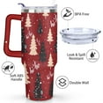 thumbnail image 3 of Christmas Tree 40 Oz Coffee Tumbler with Handle Double Wall Xmas Tree Travel Mug Decorative Cafe Tumblers for Spring Summer Camping Outdoor for Mom Wife Teacher Neighbor, 3 of 7