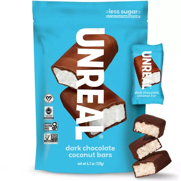 UNREAL Dark Chocolate Coconut Candy Bars - 4.2oz