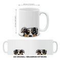 thumbnail image 4 of WIRESTER 11 Oz Ceramic Tea Cup Coffee Mug, Merle Aussie Australian Shepherd Dog, 4 of 7