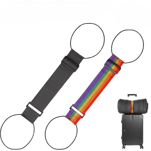 Multi-Use Strong Adjustable Luggage Connector Straps, Heavy-Duty Suitcase Strap, Add-a-Bag Luggage Clip & Belt for Easy Travel