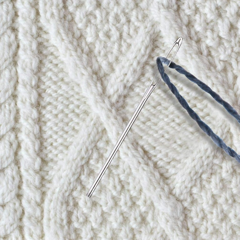 10xBent Blunt Darning Needle Set Aluminum Large Eye Bodkin Crochet