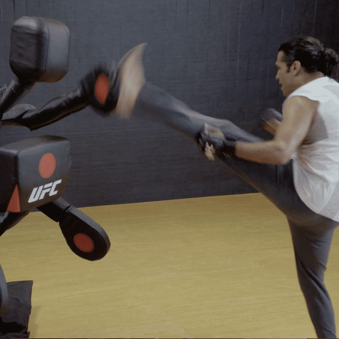 BAS Sistema de ação corporal UFC – Almofadas de perfuração e chute  totalmente ajustáveis – Treinamento de artes marciais: MMA, boxe, karatê,  Muay Thai e mais!