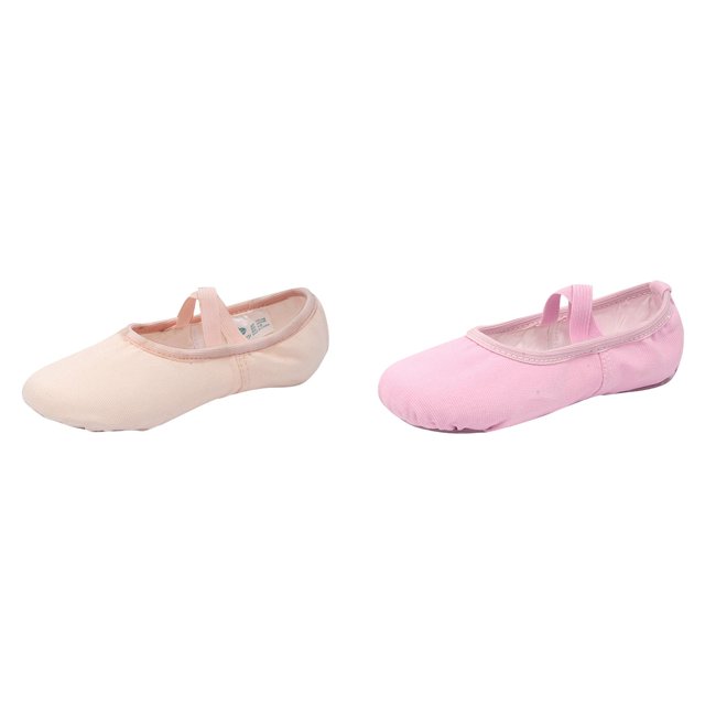 (Lot de 2) Kcodviy Chaussures pour Enfants Chaussures de Danse Chaussures de Randonnée pour Filles Chaussures Chaudes de Danse Ballet Performance Chaussures pour Filles Chaussures d'Intérieur Yoga Danse Espadrilles pour Filles Taille 1 Chaussures