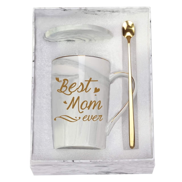 Juego de tazas Toshiy Best Mom Ever de 414 ml, color gris