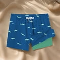 thumbnail image 3 of Pantalones Cortos Playa Baño Natación Hombre Seco Rápido (oscuro L) Azul, 3 of 6