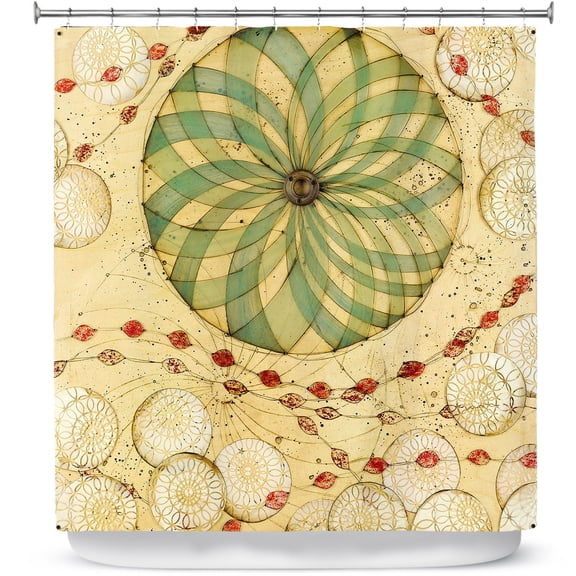 Shower Curtains 70" x 73" from DiaNoche Designs by Paper Mosaic Studio - Circle Love