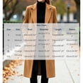 thumbnail image 3 of QIYAGBSA Trench Coat Women Soft Notched Lapel Collar Button Down Long Sleeve Fall Winter Warm Outerwear with Side Pockets Mid Calf Everyday Coverage (Coffee, 2XL), 3 of 9