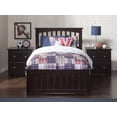 thumbnail image 6 of AFI Mission Twin Platform Bed with Matching Footboard and Twin Trundle in Walnut, 6 of 8
